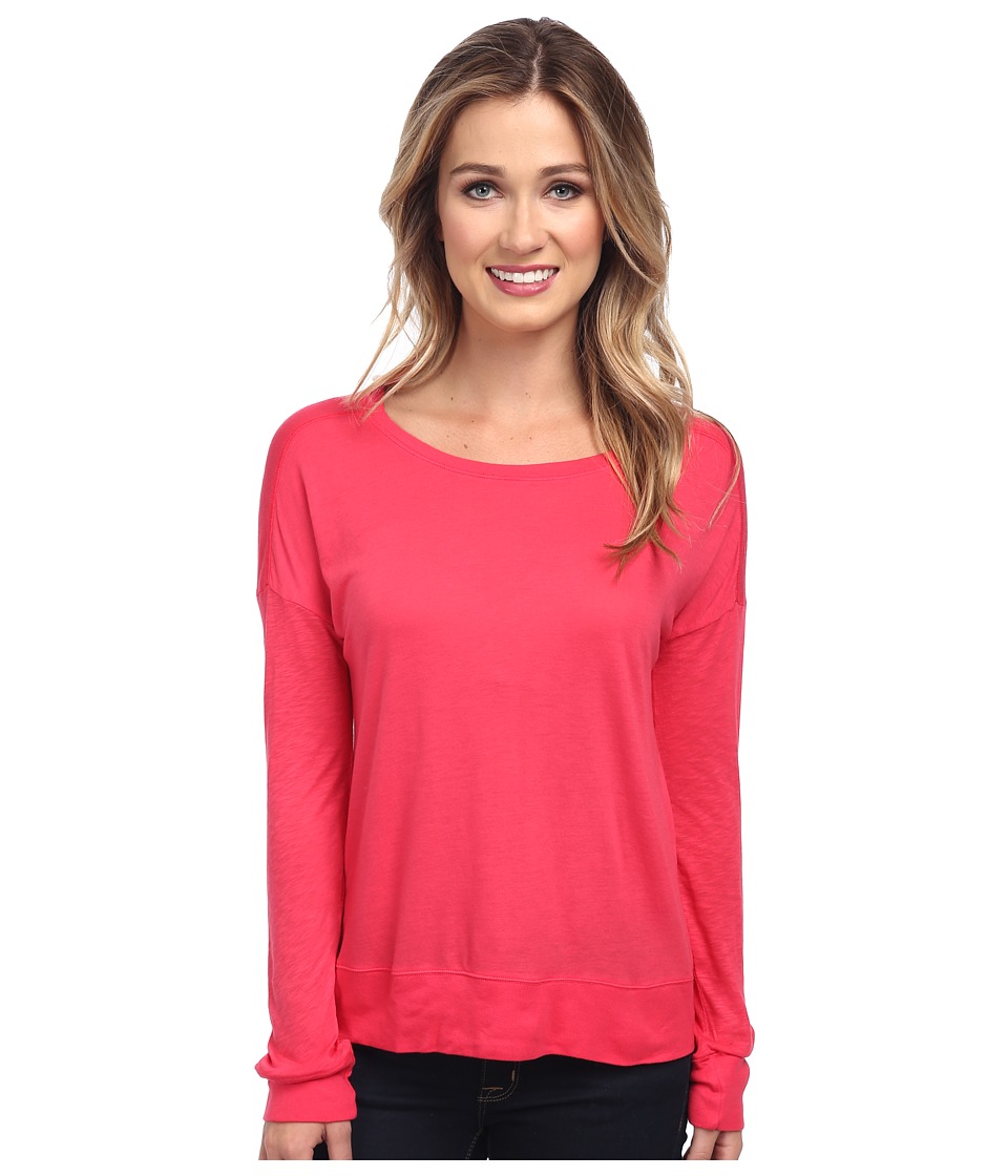 Splendid - Slub Long Sleeve Tee (Azalea) Women