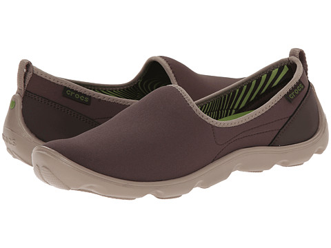 UPC 887350328332 product image for Crocs - Duet Busy Day Skimmer (Espresso/Mushroom) Women's Slip on  Shoes | upcitemdb.com