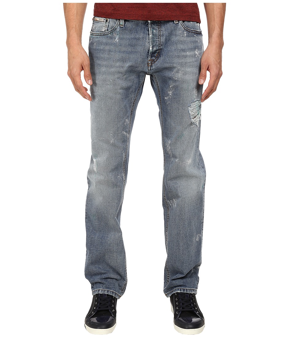 Men's Distressed Destroyed Destructed Bleached Jeans