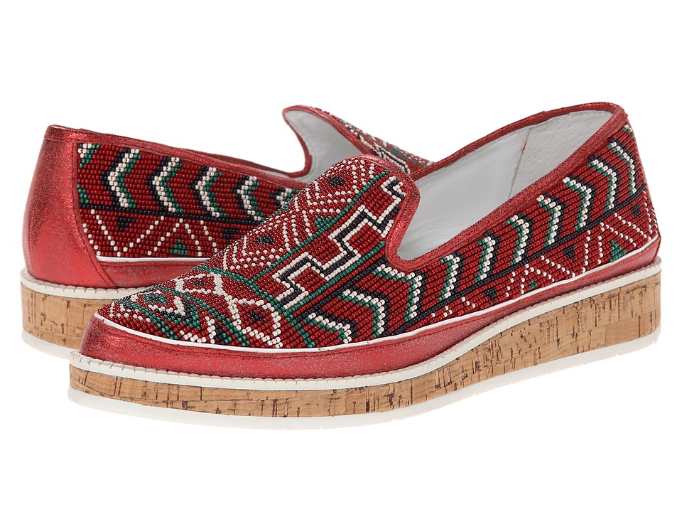 Donald J Pliner - Brayspbd10 (Red Beaded Metallic) Women