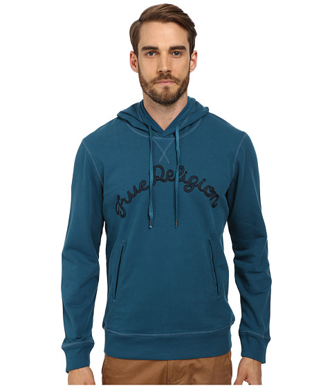 UPC 887150367715 product image for True Religion - Fleece Hoodie (Petrol Blue) Men's Sweatshirt | upcitemdb.com