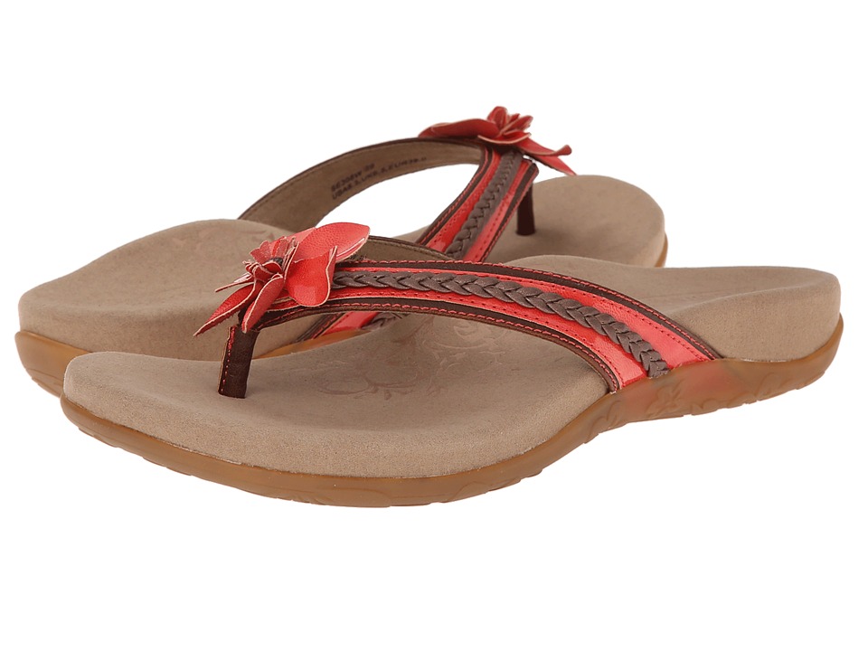 Aetrex Selena Thong Sandal (Coral) Women