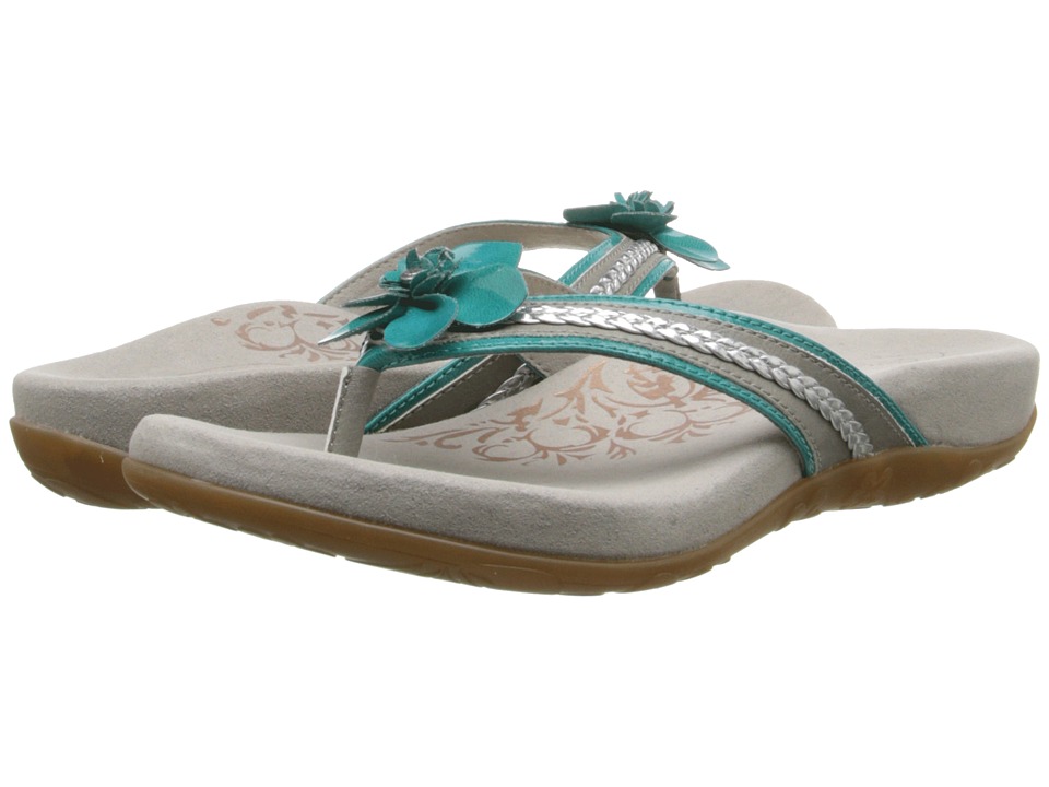 Aetrex Selena Thong Sandal (Turquoise) Women