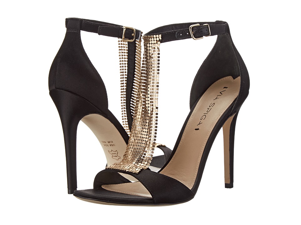 Via Spiga Timone (Black/Gold Satin) Women