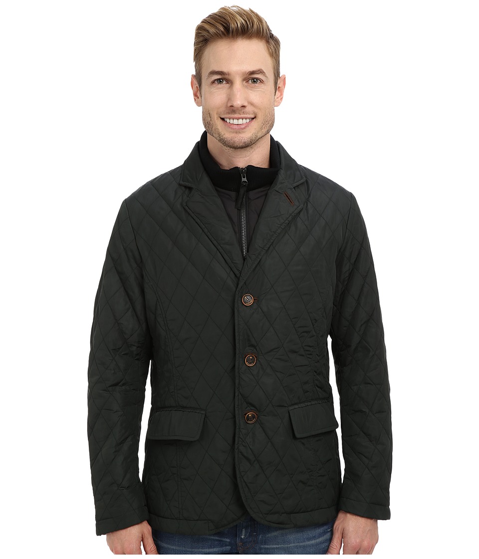 Rainforest Waxed Nylon Quilt Blazer w/ Bib (Hunter) Men