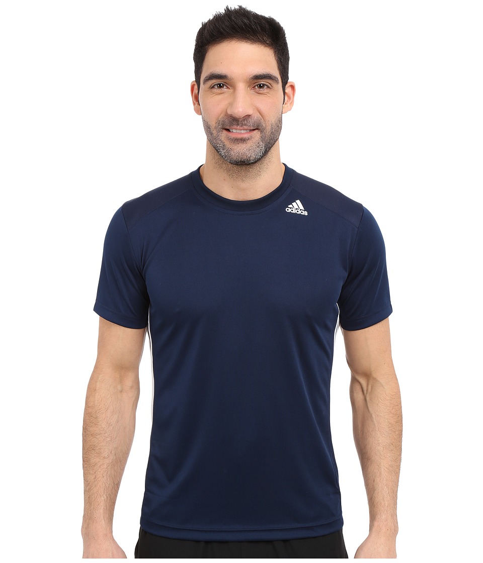 adidas All World Short Sleeve Tee (Collegiate Navy/White) Men