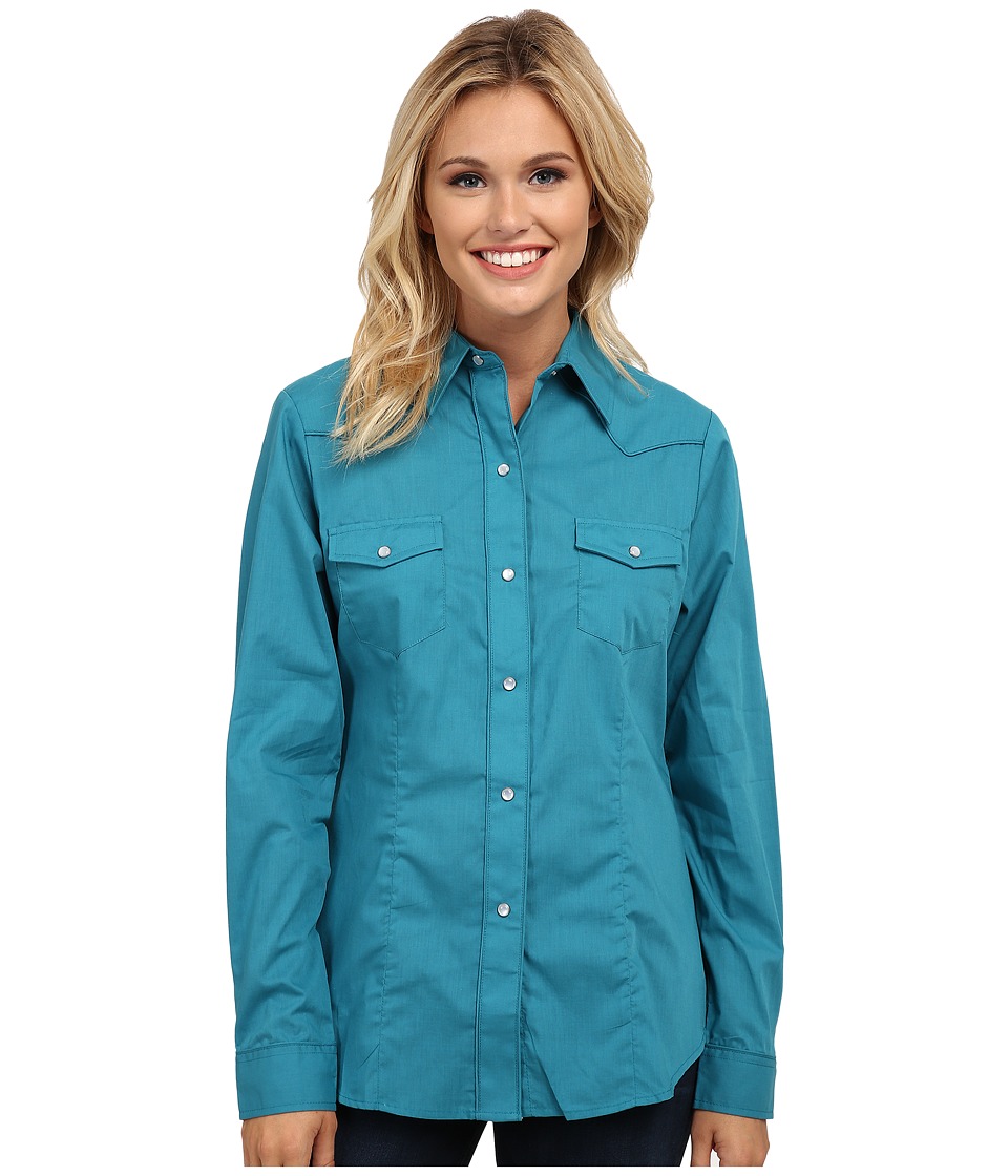 Roper - 9844C1 Solid Broadcloth - Jade (Green) Women's Clothing