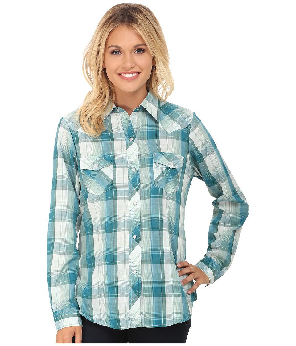 Roper - 9735 Green Blue Plaid w/ Lurex (Green 2) Women's Clothing