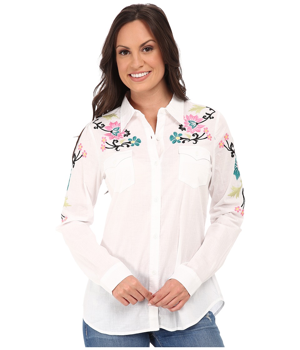 Roper - 9787 White Cotton Lawn Shirt (White) Women's Clothing