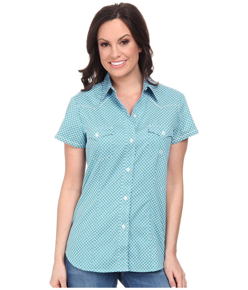Roper - 9574 Diamond Print (Blue) Women's Clothing