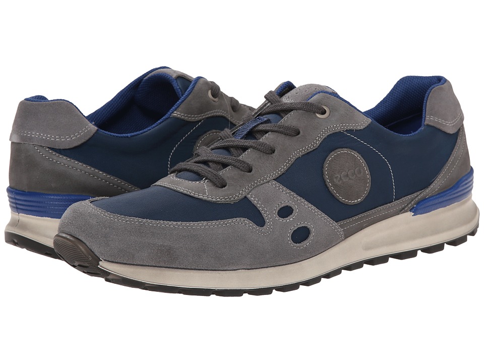 ECCO - CS14 Retro Sneaker (Titanium\/True Navy\/Moonless) Men's Shoes