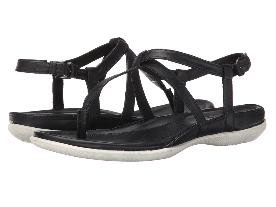 ECCO Flash T-Strap Sandal (Black) Women