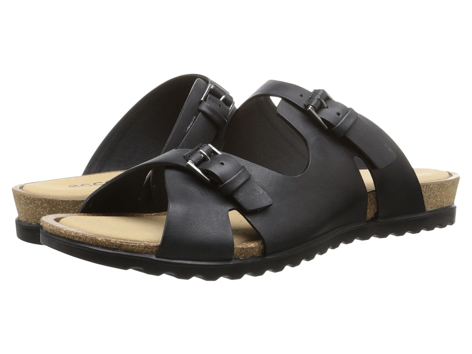 ECCO Dagmar Buckle Slide (Black) Women