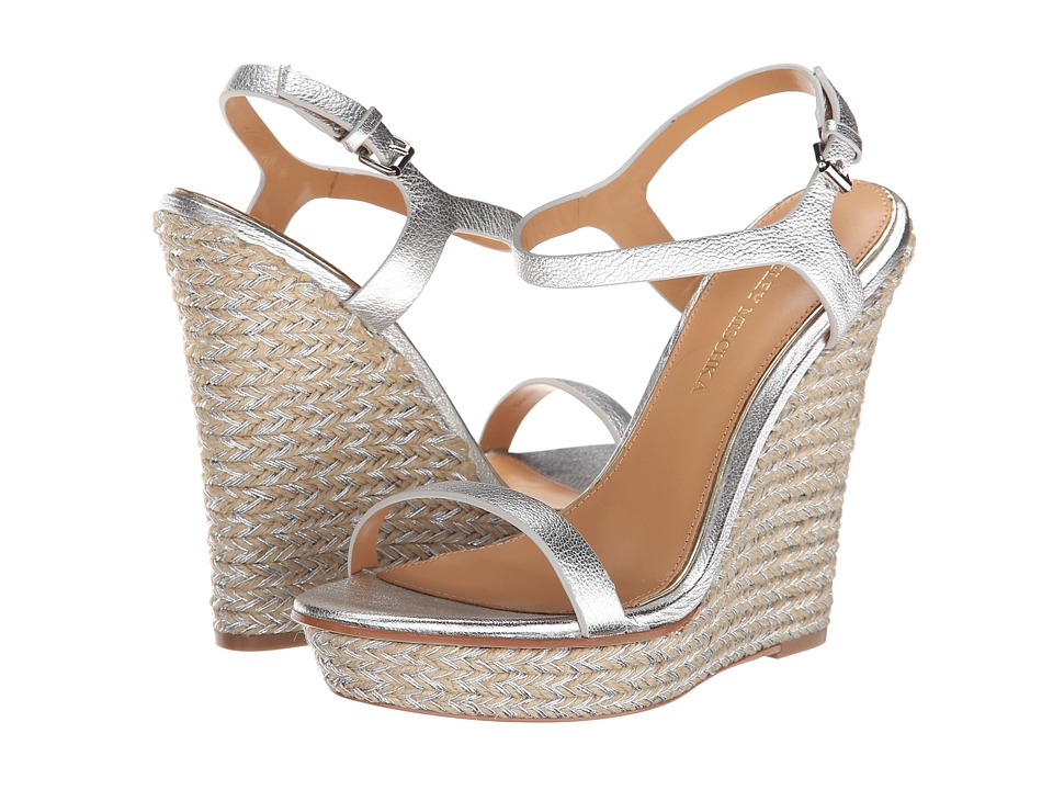 Badgley Mischka Glenna (Silver Metallic Leather) Women