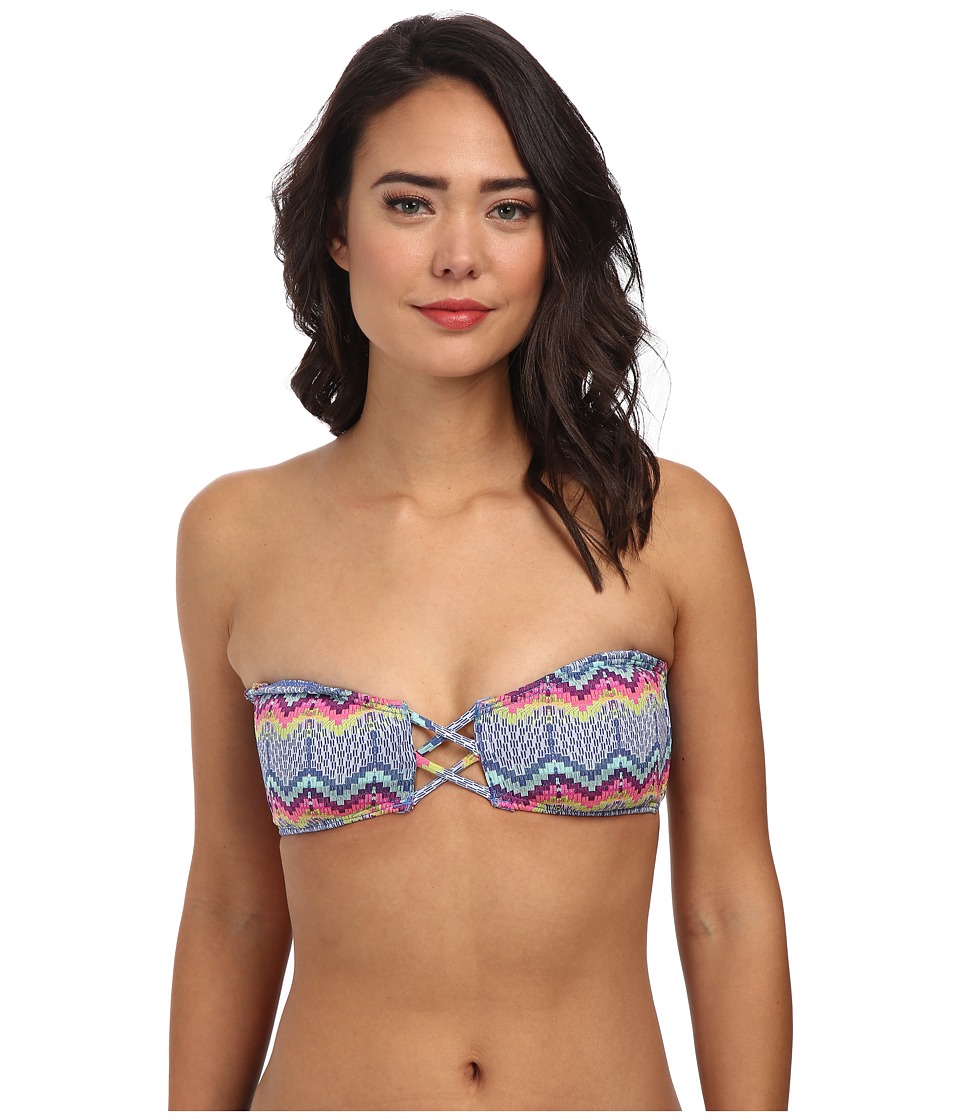 Roxy - Bohemian Sunrise Bandeau Top (Sayulita Sunrise Chambray) Women