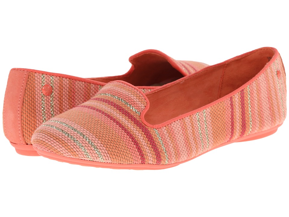 Hush Puppies Flossie Chaste (Coral Stripe Woven) Women
