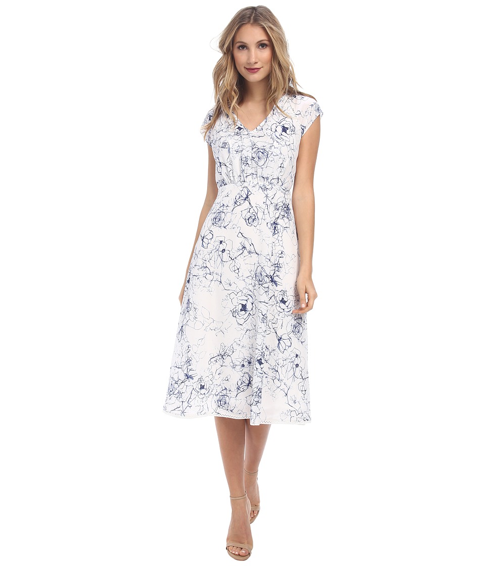 Sam Edelman - Cutout Midi Dress (Linen White) Women