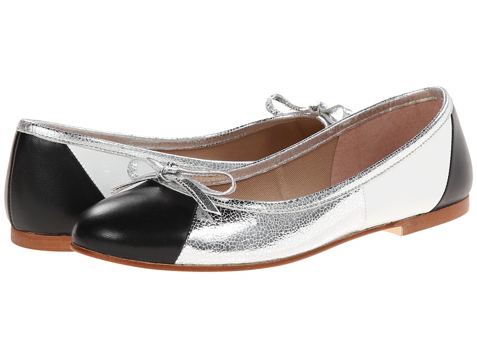 French Sole - Neptune (Black Nappa/Silver/White Patent) Women
