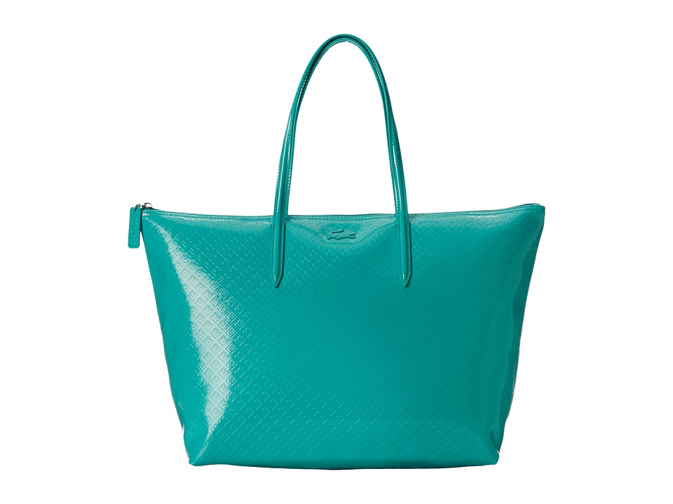 UPC 888464337685 product image for Lacoste - L.12.12 Glossy Large Shopping Bag (Porcelain Green) Handbags | upcitemdb.com