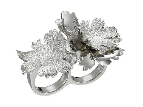 Alexander McQueen - Lotus Flower Double Ring (New Palladium) Ring