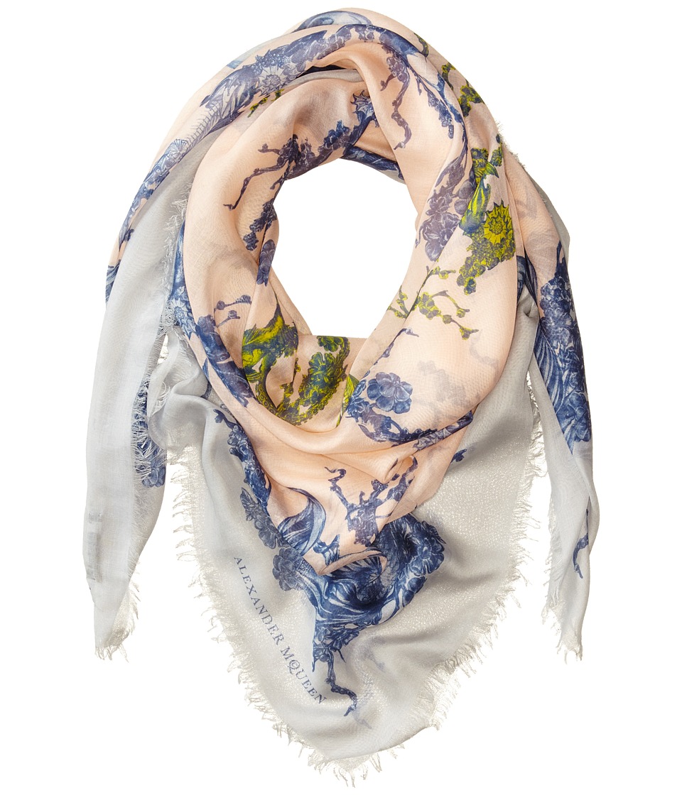 Alexander McQueen - Mcqueen Colour Scarf (Rose/Light Grey) Scarves