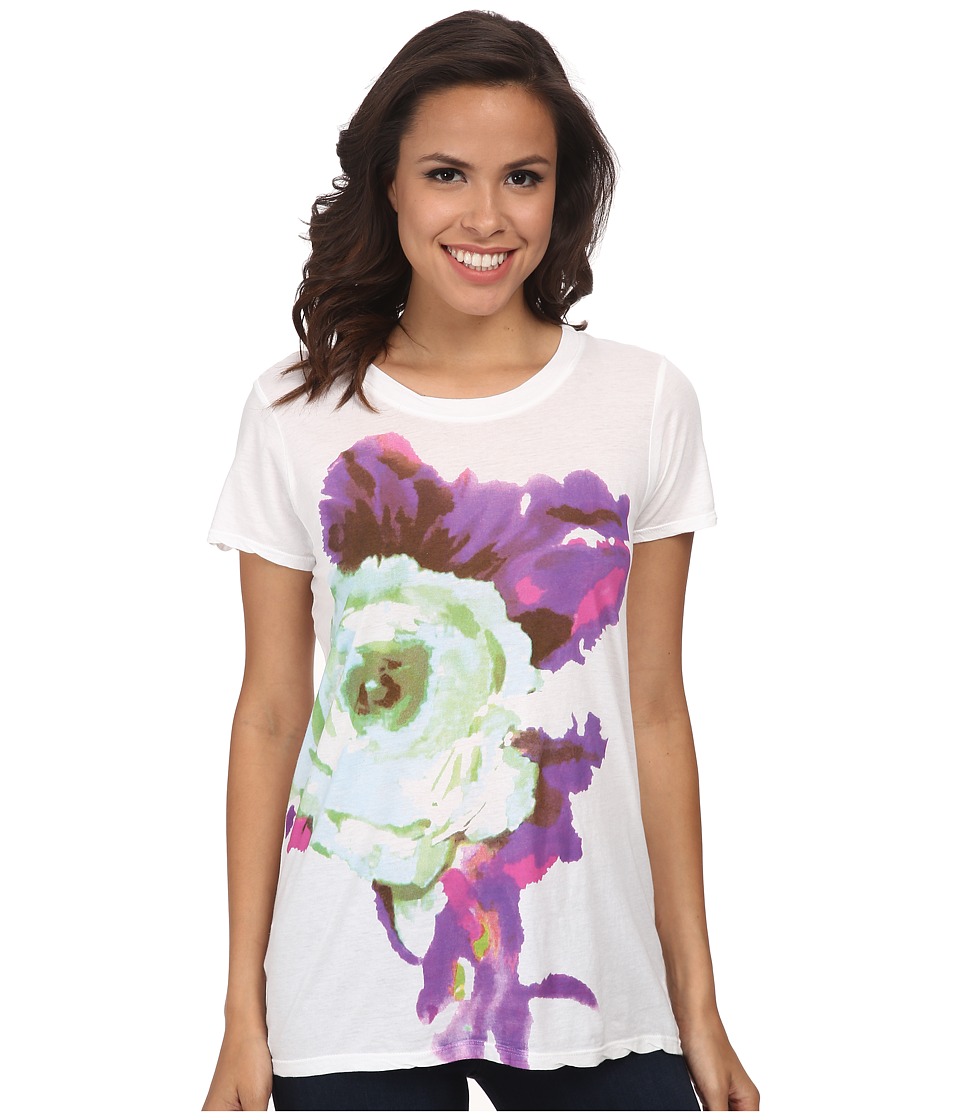 Michael Stars - Flower Graphic Short Slevee Tee (White) Women