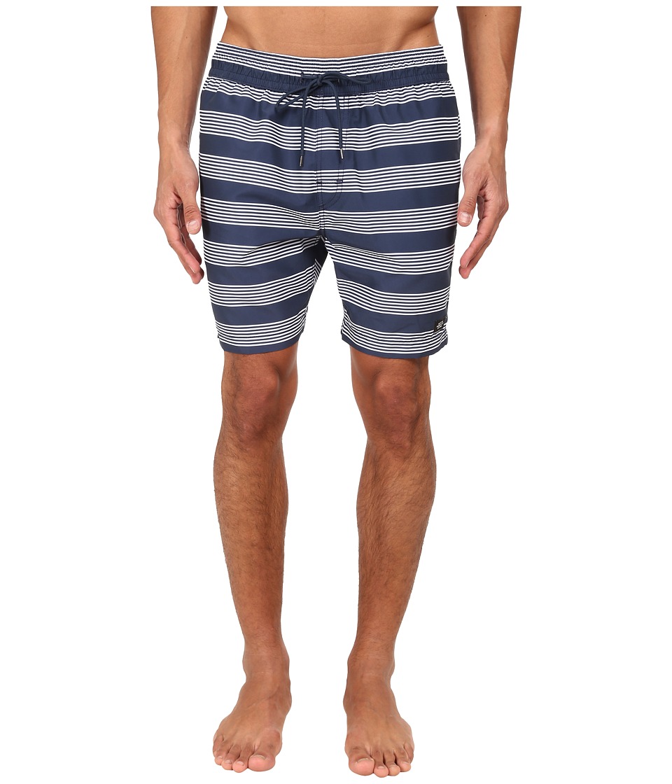 Jack Spade - Stripe Grannis Swim Trunks (Navy Stripe) Men
