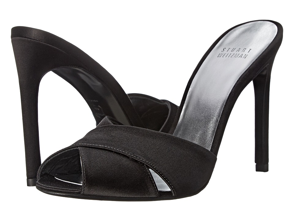 Stuart Weitzman Bridal & Evening Collection Sarong (Black Satin) High Heels