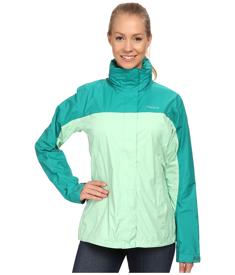 Marmot PreCip Jacket (Green Frost/Green Garnet) Women