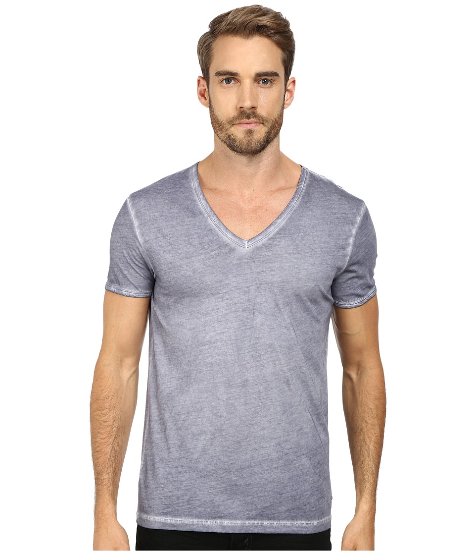 BOSS Orange - Toulouse Garment Dyed Jersey Fashion Fit Short Sleeve V-Neck Tee (Light/Pastel Grey) Men
