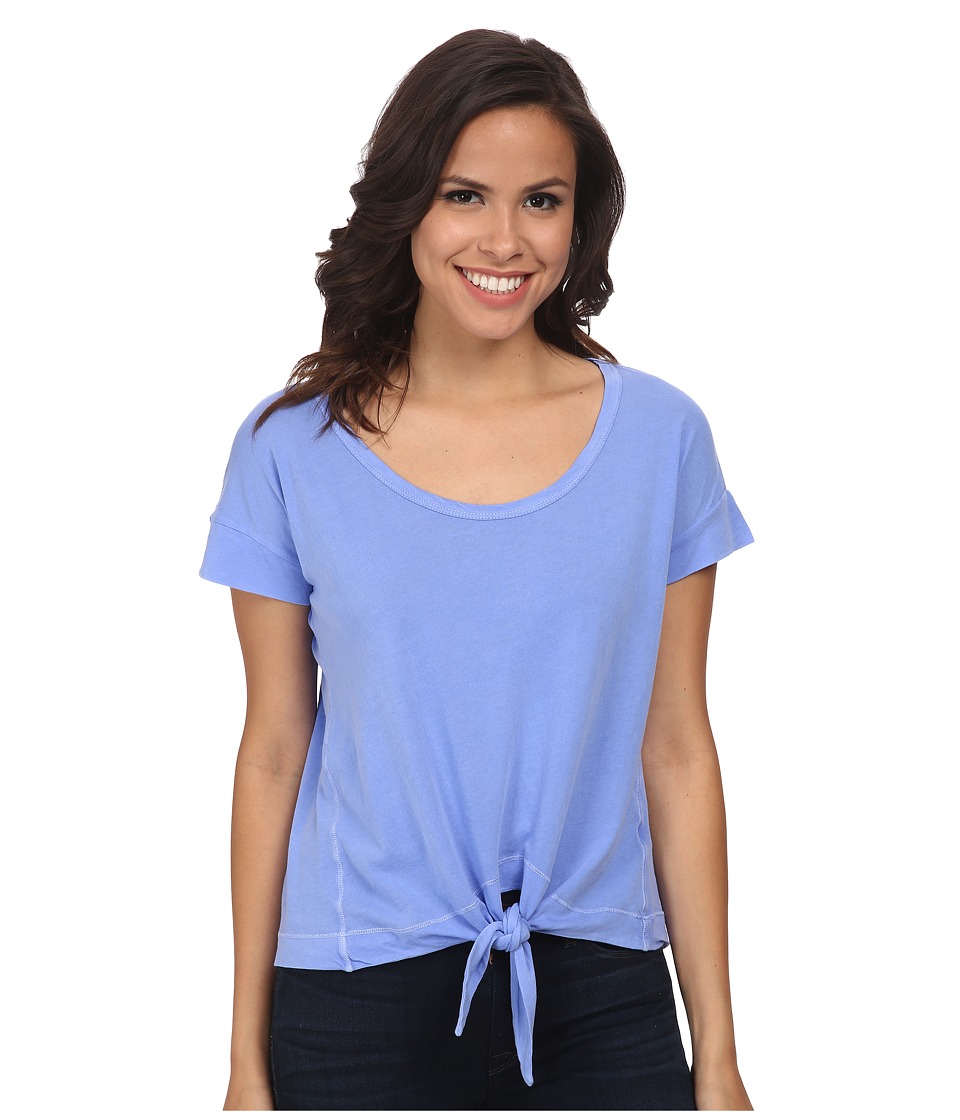 Splendid - Vintage Whisper Tie Front Tee (Blue Reef) Women