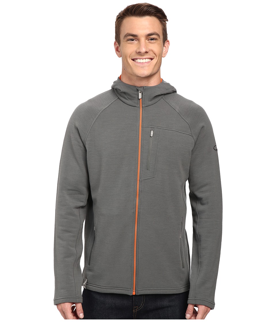 Icebreaker - Sierra Long Sleeve Zip Hoodie (Metal/Spark/Spark) Men