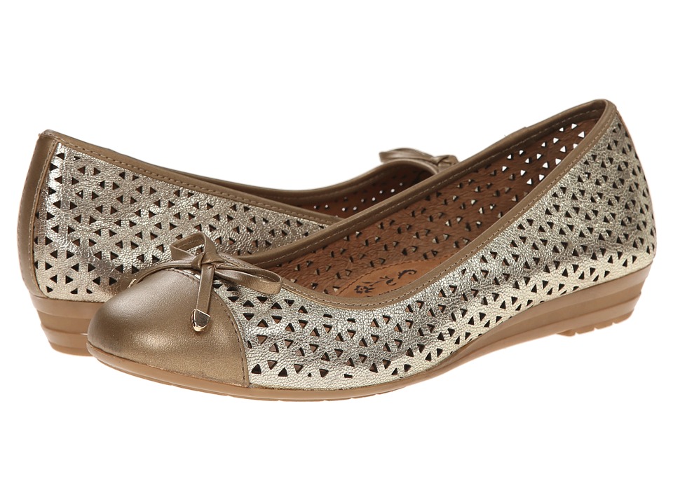 Sofft Selima II (Satin Gold/Bronze Grid Metallic/Patent) Women
