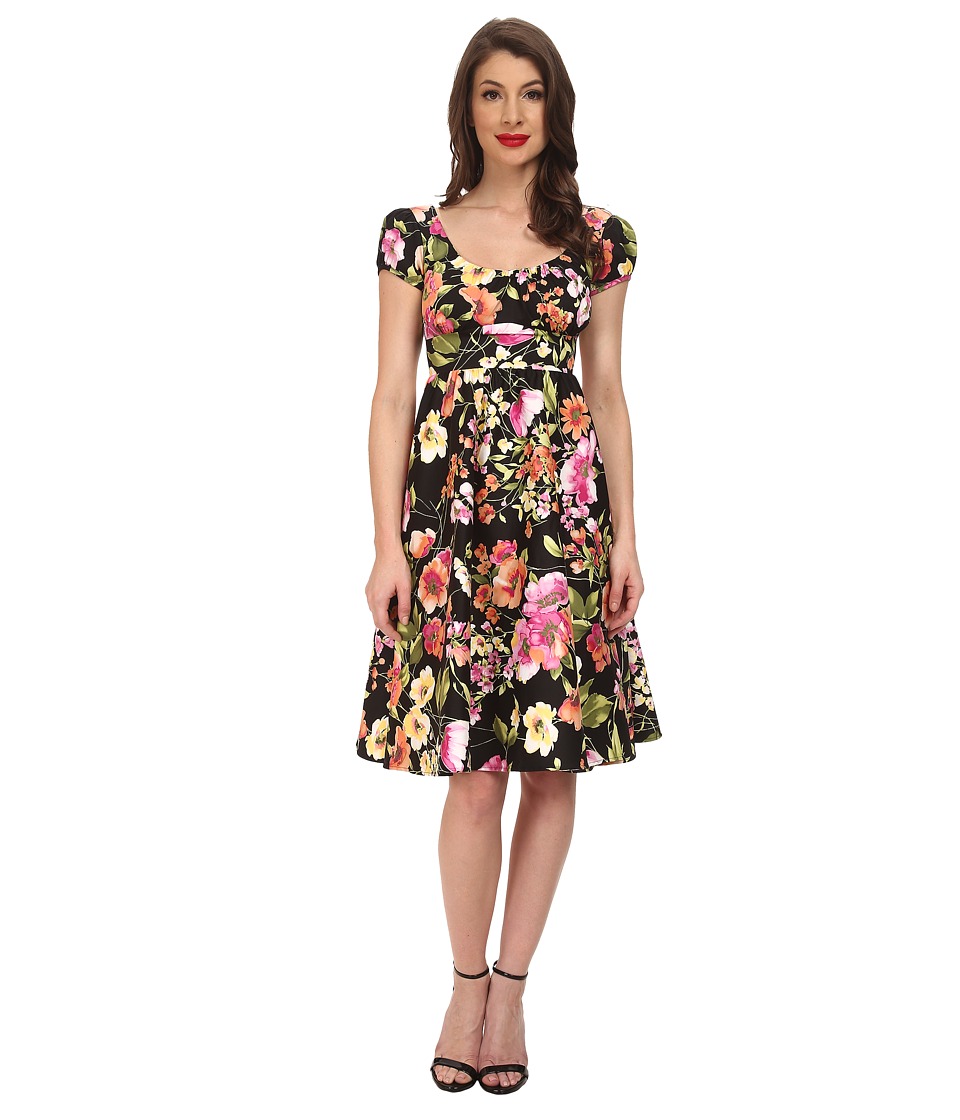 Stop Staring! - Haylie Swing Dress (Spring Black Floral) Women