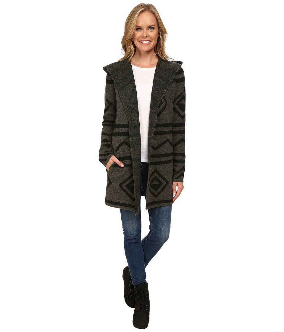 Toad&Co - Merino Wool Diamond Hoodie (Dusty Olive Heather/Rosin) Women