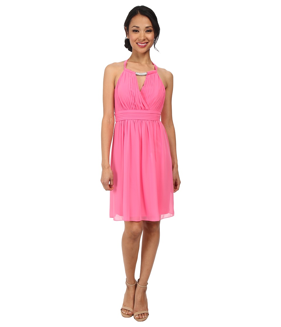 Laundry by Shelli Segal Embellished Chiffon Cocktail Dress (Seashell) Women