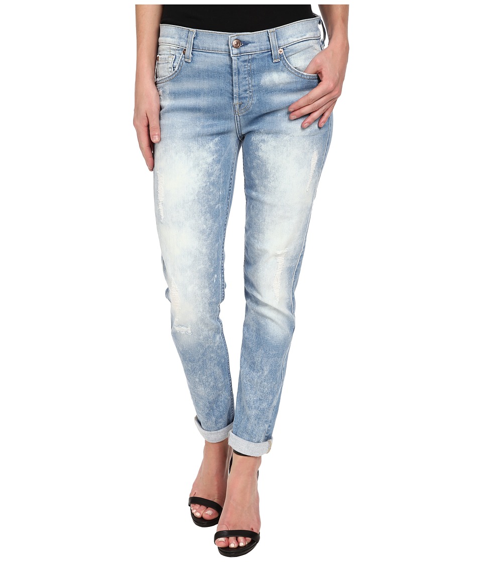 7 For All Mankind Josefina w/ Destroy Bleach in Light Sky 5 (Light Sky 5) Women