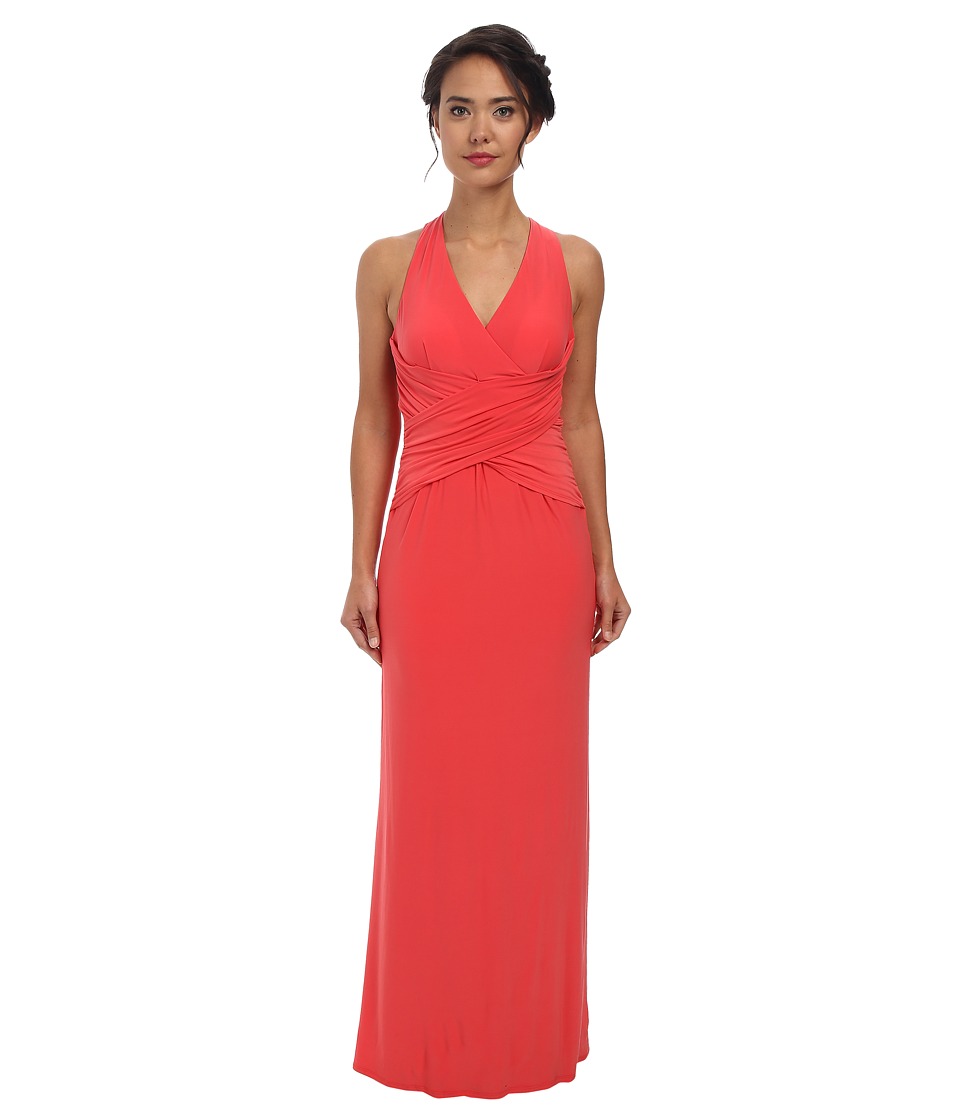 Laundry by Shelli Segal Crisscross Front Back Jeresey Gown (Hibiscus) Women