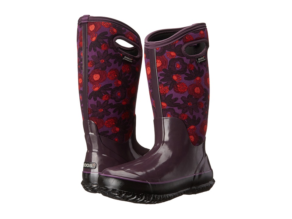 Bogs Classic Watercolor Tall (Plum Multi) Women