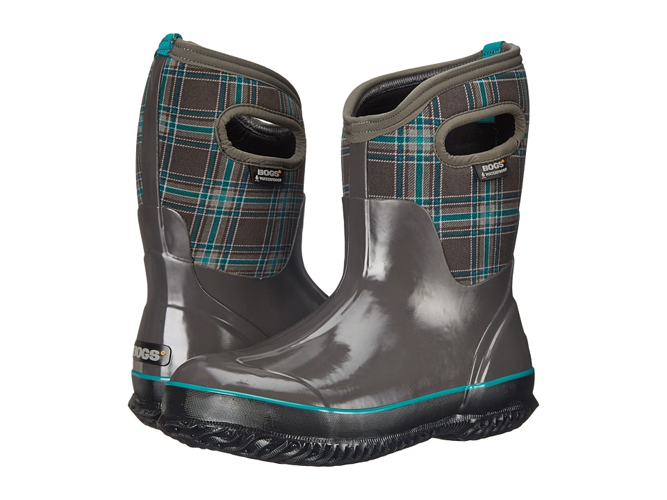 Bogs Classic Winter Plaid Mid (Dark Gray Multi) Women