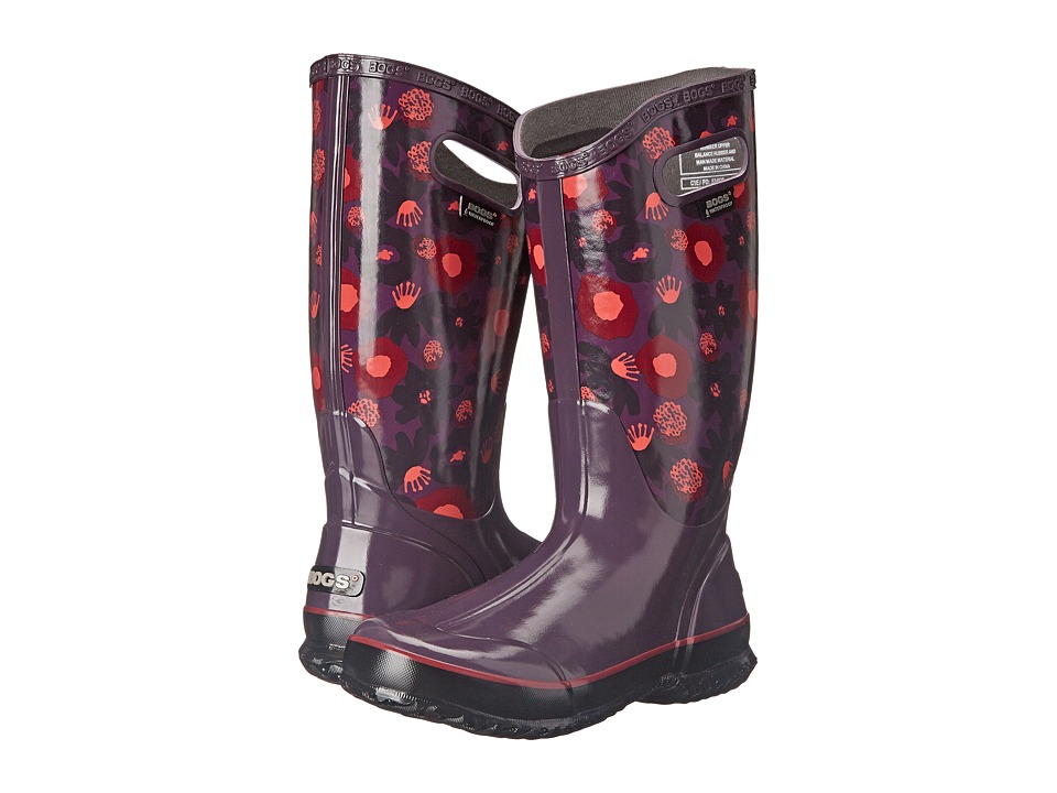 Bogs - Watercolor Rain Boot (Plum Multi) Women