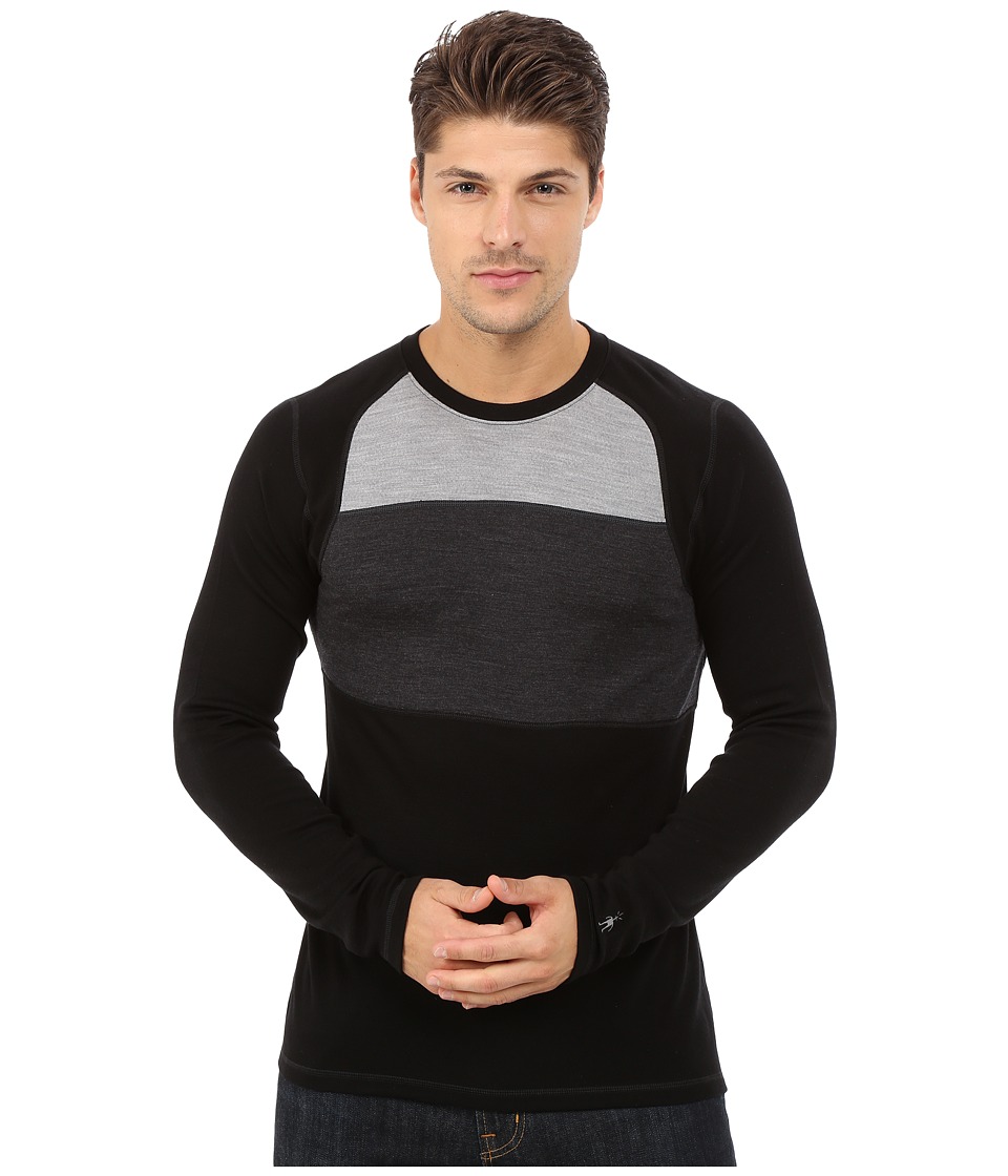 Smartwool NTS Mid 250 Color Block Crew Top (Black) Men