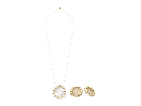 House of Harlow 1960 - Sunburst Necklace Gift Set (Rose Quartz) Necklace