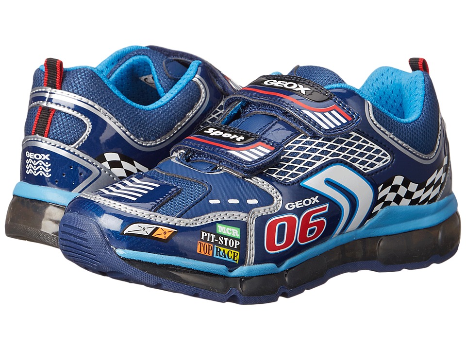 Geox Kids - Android Boy 2 (Little Kid\/Big Kid) (Navy\/Silver) Boy's Shoes