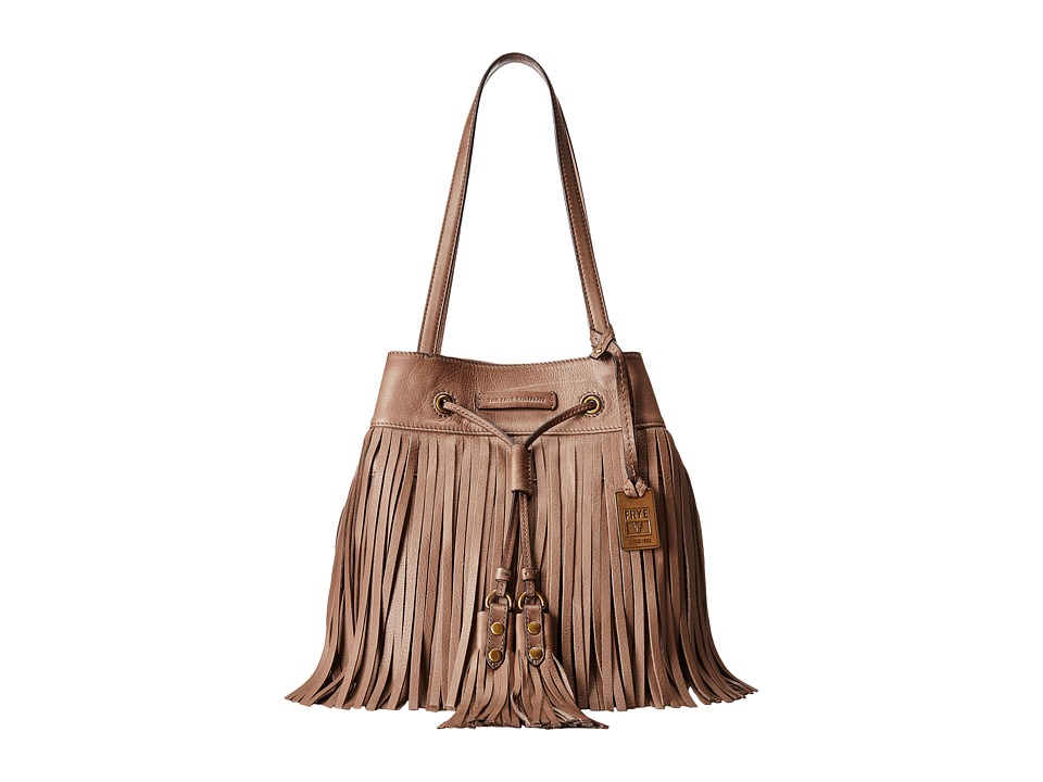 UPC 888542799282 product image for Frye - Heidi Fringe Bucket (Grey Soft Vintage Leather) Shoulder Handbags | upcitemdb.com