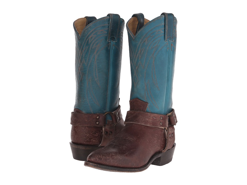 Frye Billy Harness (Turquoise Multi Smooth Full Grain/Smooth Pull Up) Cowboy Boots