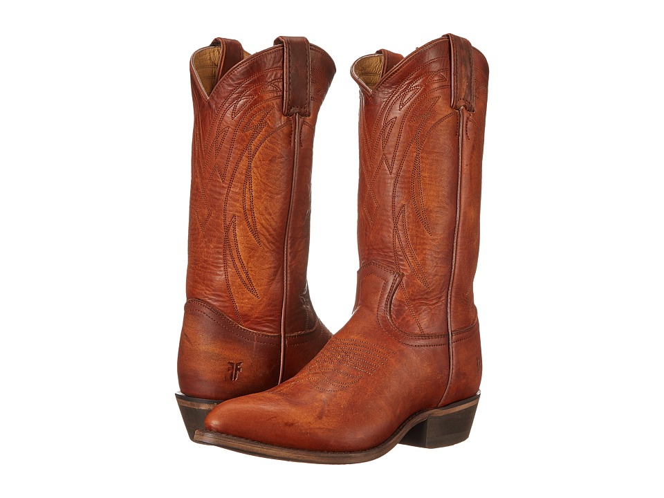 Frye Billy Pull On (Cognac Washed Oiled Vintage) Cowboy Boots