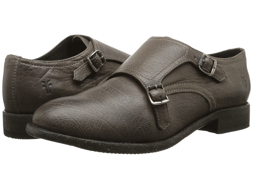 Frye Ethan Double Monk (Charcoal Buffalo Leather) Women
