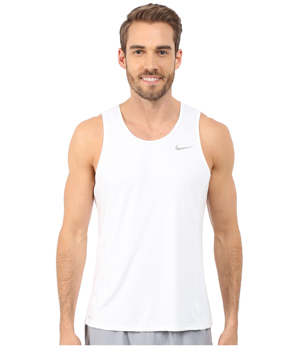 nike miler tank white