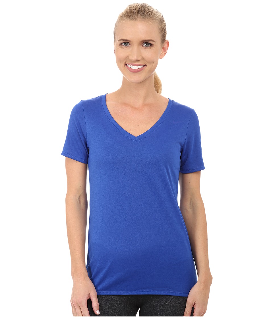 Nike - Legend 2.0 V-Neck Training Tee (Game Royal/Game Royal) Women